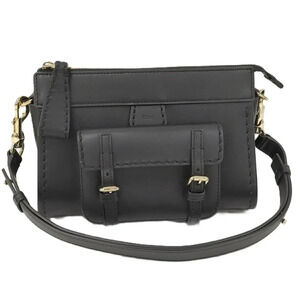 Chloe Edith Leather Shoulder Bag Black